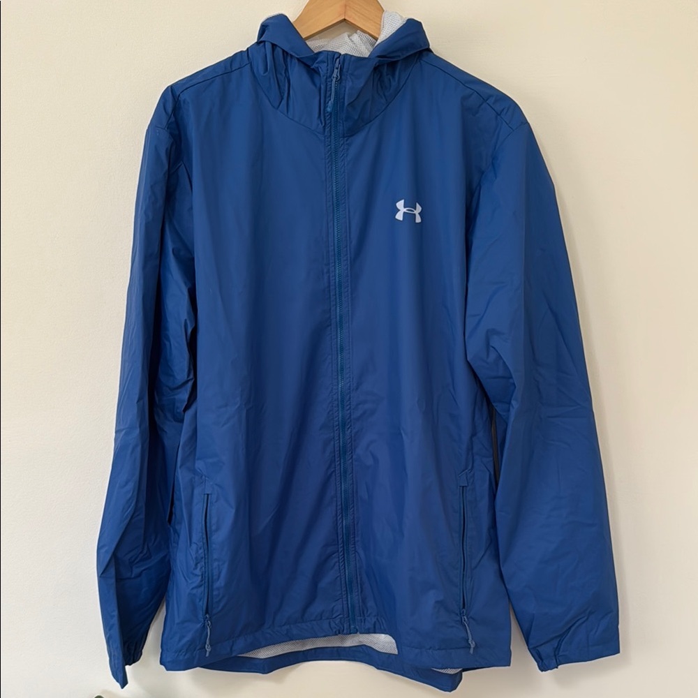 Under Armour Men's Royal Blue Hooded Windbreaker Jacket